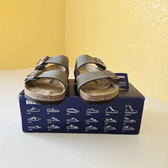 Birkenstock Arizona Stone Suede Leather Soft Footbed Women's Casual Sandals Sz 7 - Picture 9 of 16